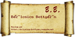 Bölcsics Bottyán névjegykártya